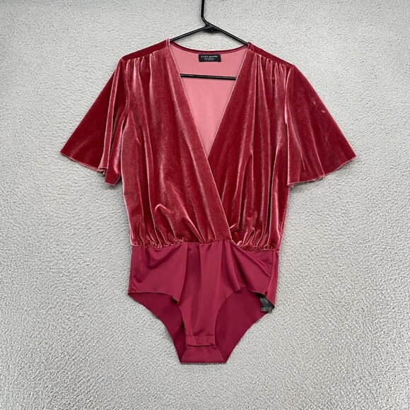 Zara Velvet Bodysuit in Pink with Ballet Coquette Wrap - Picture 6 of 7